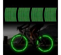 TOMALL Lot de 40 bandes réfléchissantes pour jantes de vélo, voiture, vélo, moto de nuit, décoration de sécurité universelle (vert)