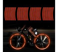TOMALL Lot de 40 bandes réfléchissantes pour jantes de vélo, voiture, vélo, moto de nuit, décoration de sécurité universelle (orange)