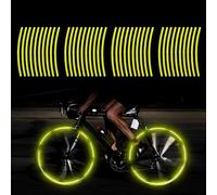 TOMALL Lot de 40 bandes réfléchissantes pour jantes de vélo, voiture, vélo, moto de nuit, décoration de sécurité universelle (jaune)