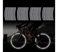 TOMALL Lot de 40 bandes réfléchissantes pour jantes de vélo, voiture, vélo, moto de nuit, décoration de sécurité universelle (blanc)