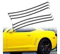 TOMALL Lot de 6 autocollants en vinyle à rayures pour grille d'aération latérale de voiture compatibles avec Chevrolet Camaro 2010-2015 SS RS LS mince incrustation latérale pour grille d'aération