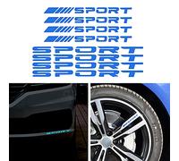 TOMALL Lot de 8 autocollants réfléchissants pour jantes de voiture Auto Racing Hub Sports Stickers pour camion pare-chocs porte fenêtre moto ordinateur portable décoration étanche (bleu)
