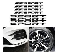 TOMALL Lot de 8 autocollants réfléchissants pour jantes de voiture Auto Racing Hub Sports Stickers pour camion pare-chocs porte fenêtre moto ordinateur portable décoration étanche (noir)