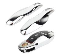 TOMALL Remplacement Couverture de clé Argent Chromage pour Cayenne Macan 911 Carrera Boîtier clé Shell