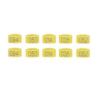 Tomantery 100 Pièces Anneaux de Pied D'Oiseau Durables Bandes de 10mm pour Pigeons Identifier Pince/Support, Fourniture de Volaille pour Pigeons de Course ou Oiseaux Adultes (Jaune)