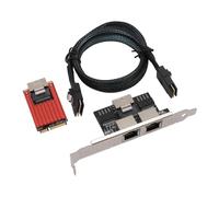 Tomantery 2 Ports Gigabit Nic, 1g LAN Plug and Play Rj45 Tranmission Fast PCIe Ethernet Network Adapter Carte avec Puce I350 pour Server