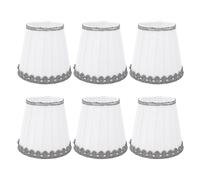 Tomantery Abat-jour plissé en Tissu pour Lampe de Table, Abat-jour Décoratif pour le Soin des Yeux pour Lire et Se Détendre, Lot de 6, Style Minimaliste, Accessoires Universels pour Luminaires