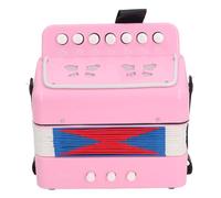 Tomantery Accordéon à Boutons, Instrument de Musique éducatif pour Enfants, Portable, 7 Touches, Contrôle, Pratique, Performance sur Scène (Rose)