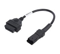 Tomantery Adaptateur de Câble de Diagnostic OBD 4 Broches pour Motos Connecteur D'extension de Haute qualité Matériau ABS Noir Portable Léger pour Les Amateurs de Moto