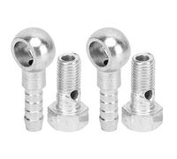 Tomantery Adaptateur de Raccord de Frein pour Boulon de Tuyau Banjo M8 en Acier Inoxydable Durable, Kit de Remplacement Idéal pour Tuyaux de Carburant de 4 à 5 Mm, 4 Boulons Banjo Rondelles pour