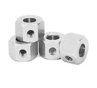 Tomantery Adaptateur d'extension RC en Alliage d'aluminium, Combinateur | Adaptateur d\'extension de moyeu RC, 5 mm à 12 mm, avec vis fixes, pour camion WPL D12 RC, 4 pièces