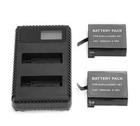 Tomantery AHDBT-401 Kit de Chargeur LCD Double Solt à Charge Rapide pour Caméra de Sport Batterie 1600 MAh X 2 Incluse