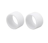 Tomantery Anneau de Raquette de Tennis en Silicone, Absorption de la Sueur, Fixation Surgrip pour Les Joueurs de Tennis 2 Pièces/Ensemble (Blanc)