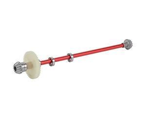 Tomantery Arbre de Transmission Central en Alliage de Zinc pour Voiture | Pièce de rechange de voiture RC, arbre d\'entraînement central rouge en alliage de zinc durable, pour améliorations de