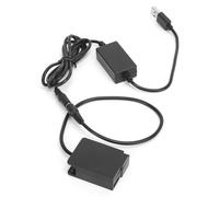 Tomantery Batterie Factice USB vers DMW-DCC8 à Décodage Complet pour Caméras FZ200 FZ300, Alimentation Stable pour Un Temps de Travail prolongé, Matière Plastique de Haute qualité