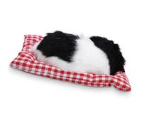 Tomantery Belle Poupée Animale de Simulation en Peluche Chiens en Peluche avec Son pour L'éducation Précoce des Enfants, Jouets D'accompagnement de Lit de bébé, Poupée en en pour Les âges (Le Noir