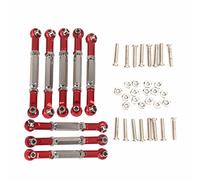 Tomantery Biellette en Métal Durable 1/16 RC, Accessoire Avant/arrière de Voiture pour WPL B14 C14 FY001 Rouge, Lot de 8