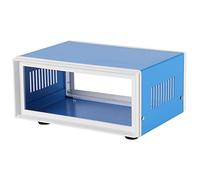 Tomantery Boîte de Jonction en Métal Bleu, Montage Haute dureté avec Vis, Résistance D'isolation Antistatique, pour Boîtier de Commande/coque de Produit électronique, 17 X 13 X 8 Cm, Intérieur