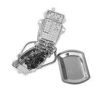 Tomantery Boule Infuseur à thé en Acier Inoxydable, Forme Robot | Filtre à passoire à thé en feuilles mobiles pour épices à base de plantes, avec bouton d\'ouverture facile et chaîne de