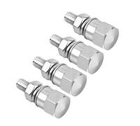 Tomantery Boulons de Cadre de Plaque D'immatriculation Universels, Vis, Installation Facile pour Moto, 4 Pièces, Noir, Argent, Or, Bleu, Rouge, pour Attirer L'attention de Tout Le Monde sur la Route