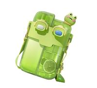 Tomantery Bouteille d'eau Double Kawaii avec Paille, 780 Ml (Vert Citron
