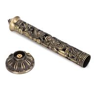 Tomantery Brûleur D'encens en Laiton en Relief Dragon Phoenix, Décoration de Salon de thé Rétro Exquise pour Les Amateurs D'encens