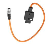 Tomantery Câble d'alimentation D-Tap vers XLR 4 Broches, Connecteur Rotatif Durable à 180 °, Sortie Haute Puissance pour la Production Vidéo, en Nylon, 60 Cm