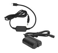 Tomantery Câble de Banque d'alimentation de Fausse Batterie USB de Type C vers EN-EL15 pour Appareil Photo D810 Z5/6/7 II D750, Décodage Complet, Protection Contre Les Courts-Circuits, Noir, 1 Pièce