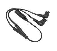 Tomantery Câble de Séparateur de Puissance, Ictée Flamme 1500W IEC320 C8 Mâle à Double Cordon Femelle C7 100-250V étanche 1 en 2 pour l'appareil Photo Numérique