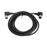 Tomantery Câble DIN à 5 Broches, Angle de 90 Degrés, Son de qualité Supérieure pour Caméra de Surveillance TV, Matériau ABS (3 mètres/9,84 pieds)