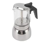 Tomantery Cafetière Italienne Classique Moka Pot, Conception Portable en Acier Inoxydable et en Verre, Parfaite pour la Maison et le café, Ensemble de 3 Pièces (300ML)
