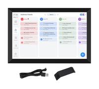 Tomantery Calendrier Numérique Intelligent, écran Tactile de 10,1 Pouces | Écran IPS HD 1280 X 800, Boîtier ABS, Synchronisation avec ///Cozi/Yahoo Via WiFi