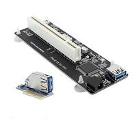 Tomantery Carte D'extension PCIE vers Dual PCI Resin Riser pour Une efficacité de Travail élevée, Prend en Charge WINXP/7/8/10, Matériau Durable, pour Carte Mère Emplacements PCI + Installation