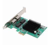 Tomantery Carte Réseau Ethernet Gigabit PCI-E 1X Haute Performance, Conception Robuste pour Une Utilisation sur Serveur, Contacts Plaqués Or pour Réduire Les Interférences de Signal, Le Paquet