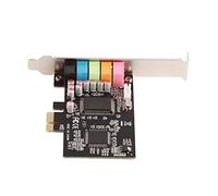 Tomantery Carte Son Matériel de Conversion de Signal Stéréo de Bureau à 6 Canaux avec CD de Pilotes, Sortie Son Surround pour Cinéma Maison, pour Ordinateurs PC avec Emplacements PCI-Express, Noir