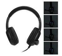 Tomantery Casque Lumineux de Jeu Filaire G313 avec Réglage du Volume pour la Maison, Son Choquant de 40 Mm pour Moniteur Ennemi, Casque D'ordinateur Doux pour la Peau