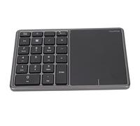 Tomantery Clavier Numérique sans Fil avec pavé Tactile, 2,4 G, Double Mode, Connexion de Type C pour Les Utilisateurs D'ordinateurs Portables, Taille Portable, Matériau ABS (Gris)