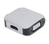 Tomantery Compatible Type-C vers + Adaptateur de Station d'accueil Hub USB VGA pour Une Parole Efficace au Bureau, Alliage D'aluminium, Plug and Play pour Grand écran/TV/Moniteur/projecteur