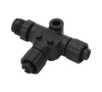 Tomantery Connecteur NMEA 2000 T 3 Ports 5 Broches Filetage M12 IP67 | Construction ABS et Métal, étanche, Résistant à L'eau de Mer, pour , Lowrance, Simrad, B&G, Navico Networks