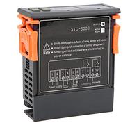 Tomantery Contrôleur de Thermostat de Température Numérique à Capteur à Double Sonde avec Double Contrôle de Température Réglable pour Divers Aquariums de Serre de Réfrigérateur, Plastique Ignifuge