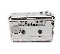 Tomantery Convertisseur de Cassette en MP3 Portable Rétro HiFi Son Stéréo Lecteur de Bande USB pour Ordinateur Portable Graveurs de CD, ABS Couleur Transparente