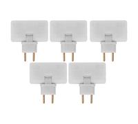 Tomantery Convertisseur de Prise 5 Pièces, Adaptateur d'extension 1 à 3 | Adaptateur de prise sans fil, 10A 1500W, prise rotative, pour voyage à domicile