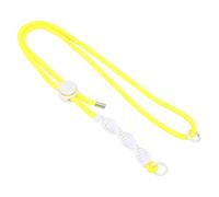 Tomantery Corde Anti-Perte pour Caméra d'action, Sangle en Nylon Réglable pour 3 One X3 X4, Lanière de Suspension Haute Résistance pour Les Amateurs de Sport (Corde Jaune Noeud Blanc)