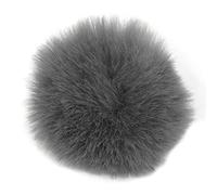 Tomantery Coupe-vent pour Microphone à Revers, Pare-brise en Fourrure Artificielle Douce, Réduit le Bruit pour les Microphones Lavalier, Utilisation Intérieure et Extérieure (Grise)