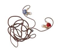 Tomantery Écouteurs Dynamiques en Résine, Casque Filaire Confortable pour Les Jeux, Son Haute fidélité pour Les Utilisateurs de Sports électroniques et de Moniteurs (Rouge Bleu)