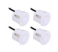 Tomantery Ensemble de Capteurs de Sonde de de Stationnement de Voiture Premium pour Une Marche Arrière Sûre adapté à la Plupart des Véhicules 4 Pièces en Plastique (Blanche)