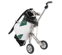 Tomantery Ensemble de Stylos de élégants, 3 Stylos à Bille, Mini Sac en Alliage de Zinc Durable pour Décoration de Bureau, Cadeau pour Les Golfeurs (Vert et Blanc)