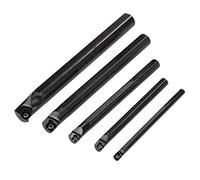 Tomantery Ensemble de Supports D'outils de Tournage 7/10/12/16/20mm, Finition Noire Durable pour la Précision de Tournage du Tour, 5 Pièces de Support de Barre D'alésage