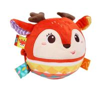 Tomantery Hochet en Peluche Doux pour bébé avec Son froissé pour Nouveau-nés, Hochet à Main de Stimulation Multisensorielle pour 0 à 6 Mois, Matériau Respectueux de la Peau (Cerf)