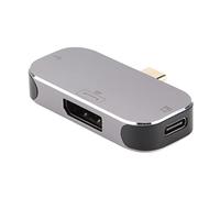 Tomantery Hub USB C Station d'accueil Multifonctionnelle 3 en 1 de Type C Charge Rapide pour pour pour OS X Alliage D'aluminium Portable Léger Argent